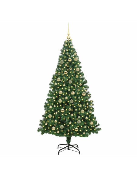 Albero di Natale artificiale con 300 LED Verde 210 cm