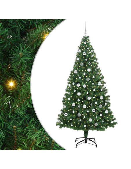 Albero di Natale artificiale con 300 LED Verde 210 cm