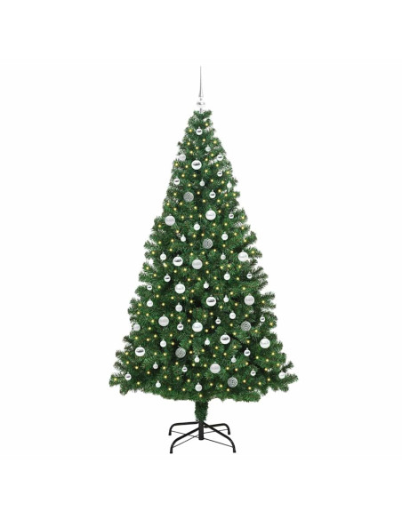 Albero di Natale artificiale con 300 LED Verde 210 cm