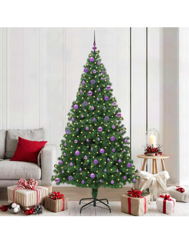 Albero di Natale artificiale con 300 LED Verde 210 cm