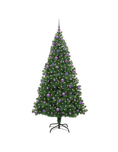 Albero di Natale artificiale con 300 LED Verde 210 cm