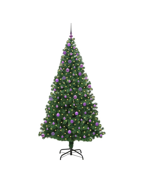 Albero di Natale artificiale con 300 LED Verde 210 cm