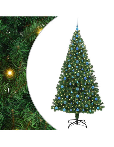 Albero di Natale artificiale con 300 LED Verde 210 cm