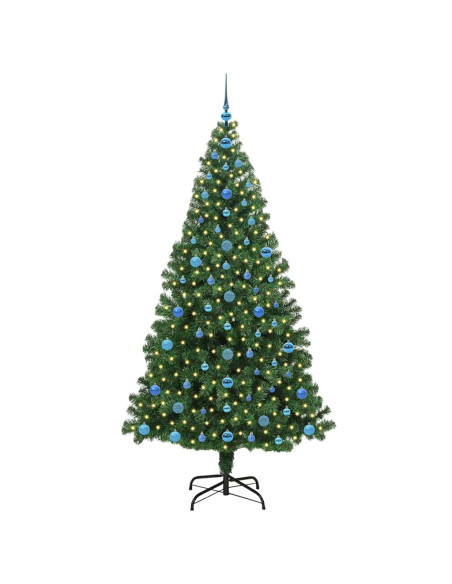 Albero di Natale artificiale con 300 LED Verde 210 cm