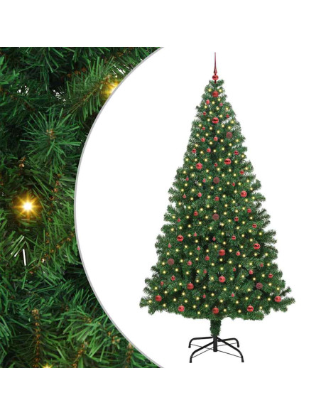 Albero di Natale artificiale con 300 LED Verde 240 cm