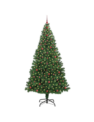 Albero di Natale artificiale con 300 LED Verde 240 cm