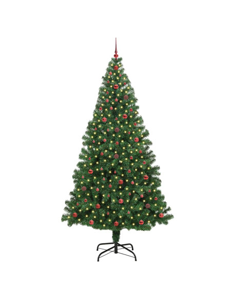 Albero di Natale artificiale con 300 LED Verde 240 cm