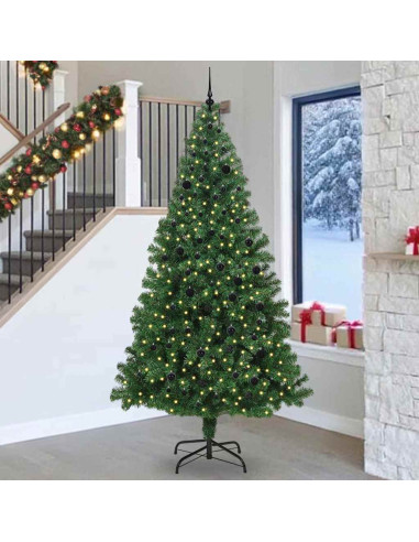 Albero di Natale artificiale con 300 LED Verde 240 cm
