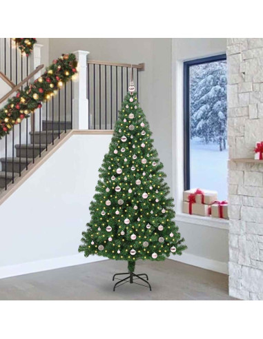 Albero di Natale artificiale con 300 LED Verde 240 cm