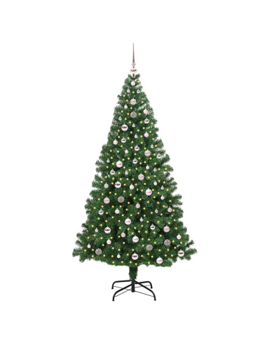 Albero di Natale artificiale con 300 LED Verde 240 cm