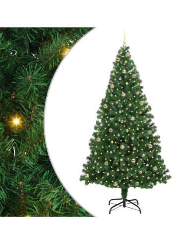 Albero di Natale artificiale con 300 LED Verde 240 cm