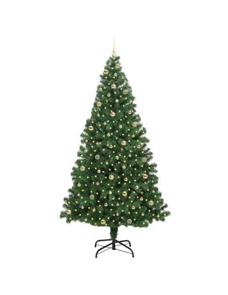 Albero di Natale artificiale con 300 LED Verde 240 cm