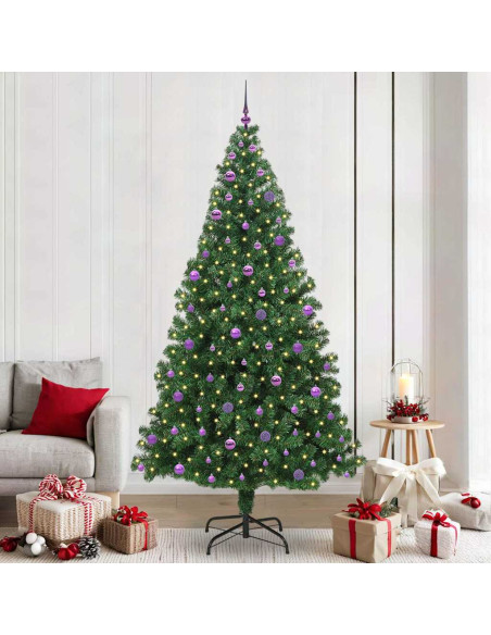 Albero di Natale artificiale con 300 LED Verde 240 cm
