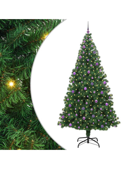 Albero di Natale artificiale con 300 LED Verde 240 cm