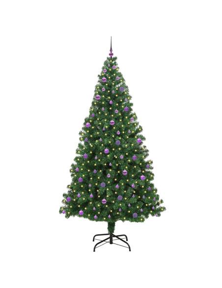 Albero di Natale artificiale con 300 LED Verde 240 cm