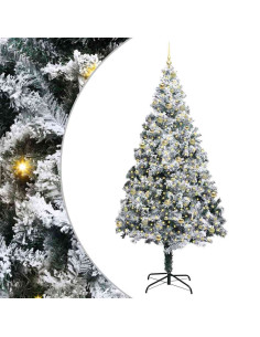 Albero di Natale artificiale con 300 LED Bianco 240 cm 2