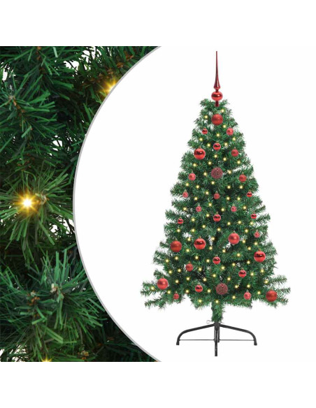 Albero di Natale artificiale con luci integrate Verde 120 cm