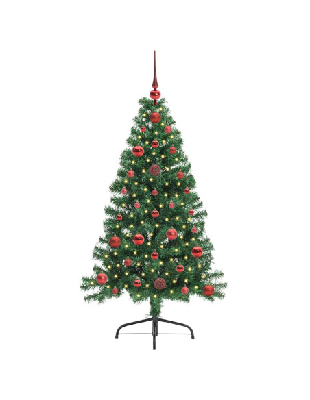 Albero di Natale artificiale con luci integrate Verde 120 cm