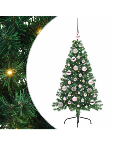 Albero di Natale artificiale con luci integrate Verde 120 cm