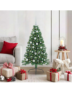Albero di Natale artificiale preilluminato Verde 120 cm PVC 2