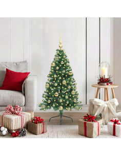 Albero di Natale artificiale con luci integrate Verde 120 cm 2