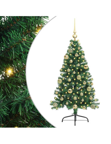 Albero di Natale artificiale con luci integrate Verde 120 cm