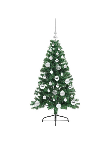 Albero di Natale artificiale preilluminato Verde 120 cm PVC
