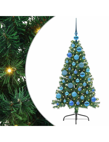 Albero di Natale artificiale con luci integrate Verde 120 cm
