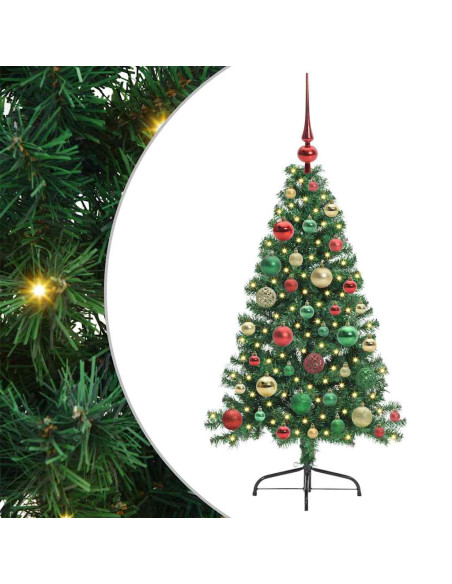 Albero di Natale artificiale con luci integrate Verde 120 cm