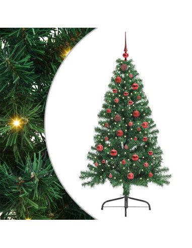 Albero di Natale artificiale con luci integrate Verde 150 cm