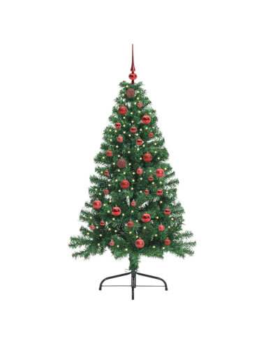Albero di Natale artificiale con luci integrate Verde 150 cm