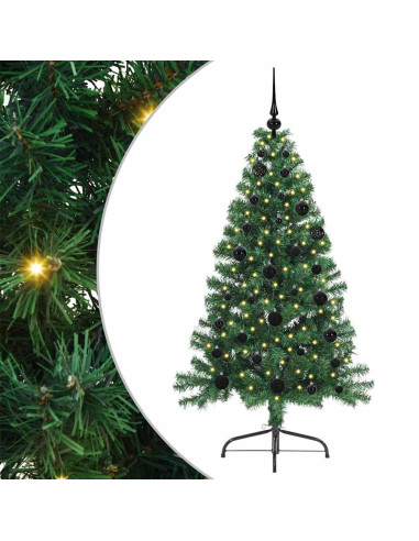Albero di Natale artificiale con luci integrate Verde 150 cm