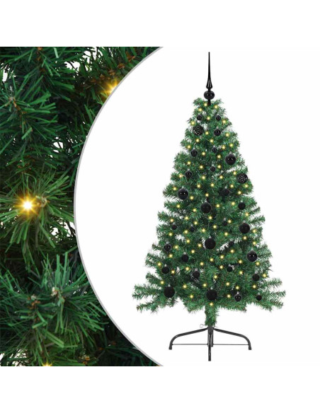 Albero di Natale artificiale con luci integrate Verde 150 cm
