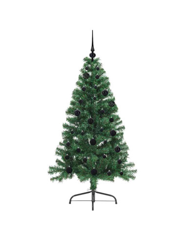 Albero di Natale artificiale con luci integrate Verde 150 cm