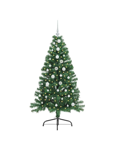 Albero di Natale artificiale con luci integrate Verde 150 cm