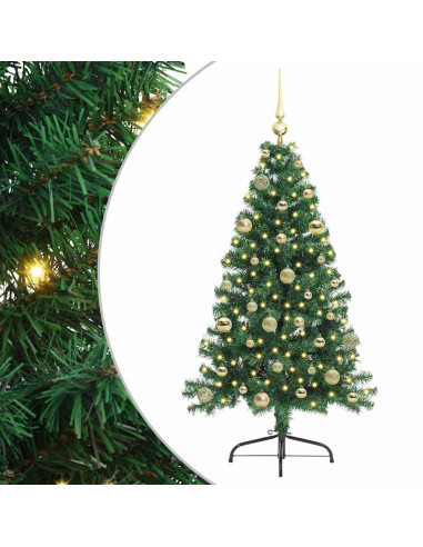 Albero di Natale artificiale con luci integrate Verde 150 cm