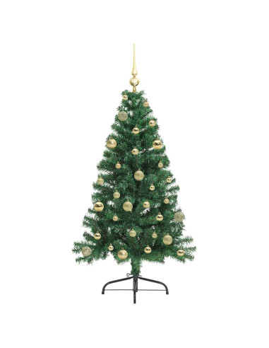 Albero di Natale artificiale con luci integrate Verde 150 cm