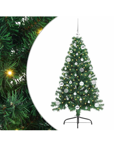 Albero di Natale artificiale con luci integrate Verde 150 cm