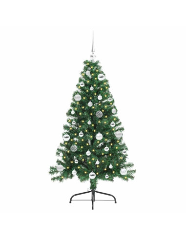 Albero di Natale artificiale con luci integrate Verde 150 cm