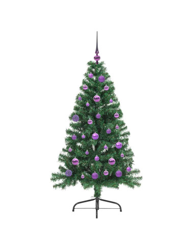Albero di Natale artificiale con luci integrate Verde 150 cm