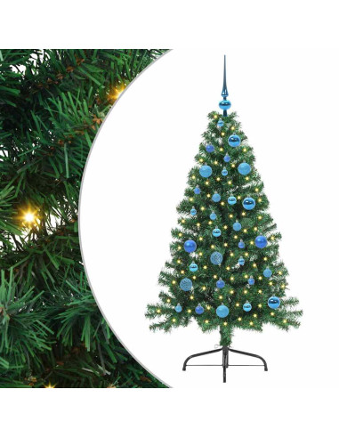 Albero di Natale artificiale con luci integrate Verde 150 cm