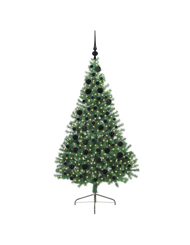 Albero di Natale artificiale con luci integrate Verde 180 cm