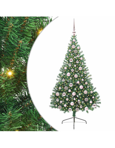 Albero di Natale artificiale con luci integrate Verde 180 cm