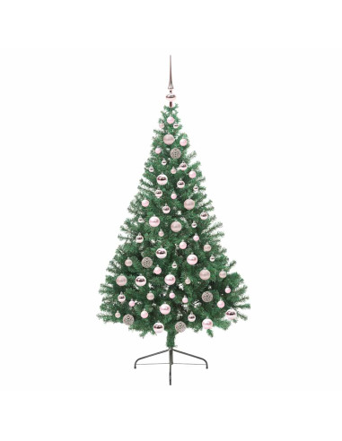 Albero di Natale artificiale con luci integrate Verde 180 cm