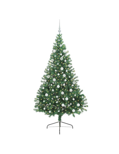 Albero di Natale artificiale con luci integrate Verde 180 cm