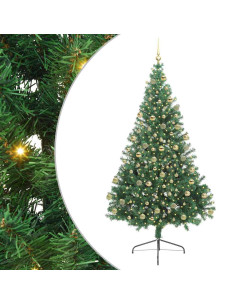 Albero di Natale artificiale con luci integrate Verde 180 cm 2