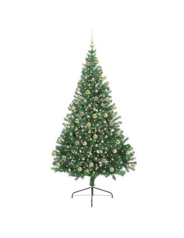 Albero di Natale artificiale con luci integrate Verde 180 cm