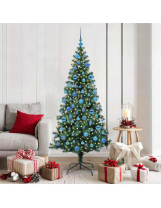 Albero di Natale artificiale con luci integrate Verde 180 cm 2