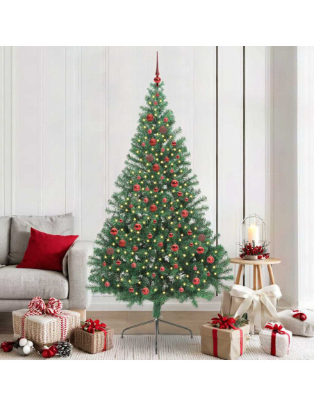 Albero di Natale artificiale con luci integrate Verde 210 cm