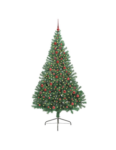 Albero di Natale artificiale con luci integrate Verde 210 cm